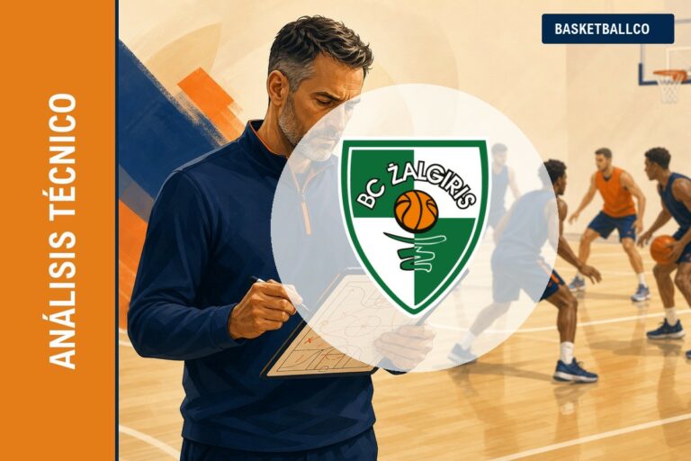 BC Zalgiris Kaunas en defensa de stagger y cambio final de Daniel Sokolovsky