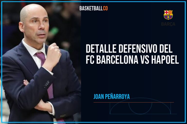 Detalle defensivo del FC BARCELONA vs Hapoel - JOAN PEÑARROYA