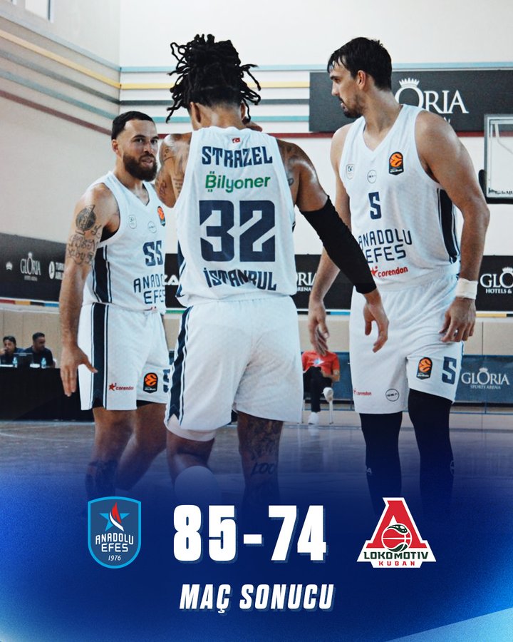 Anadolu Efes vence a  Lokomotiv con  Yusta y Saric como grandes destacados