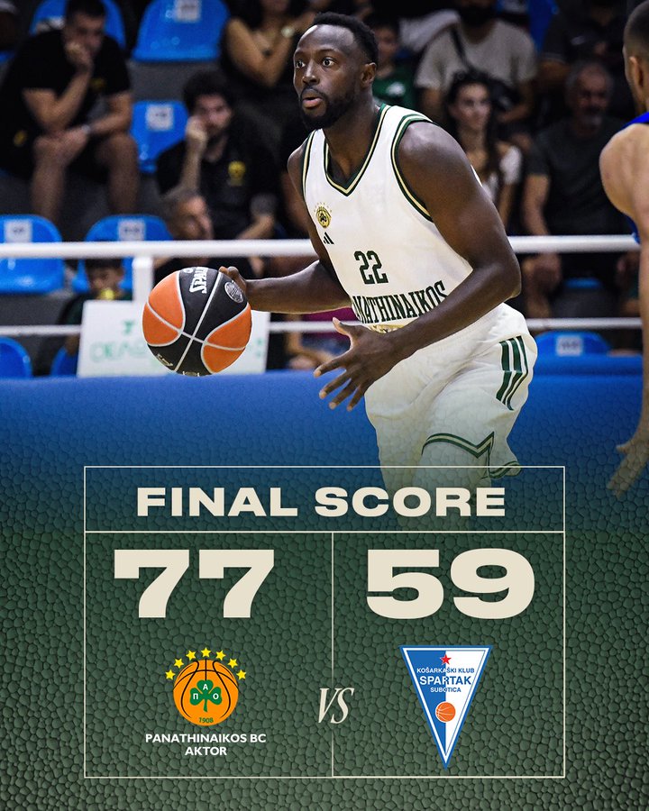 Panathinaikos 77-59 Spartak Subotica