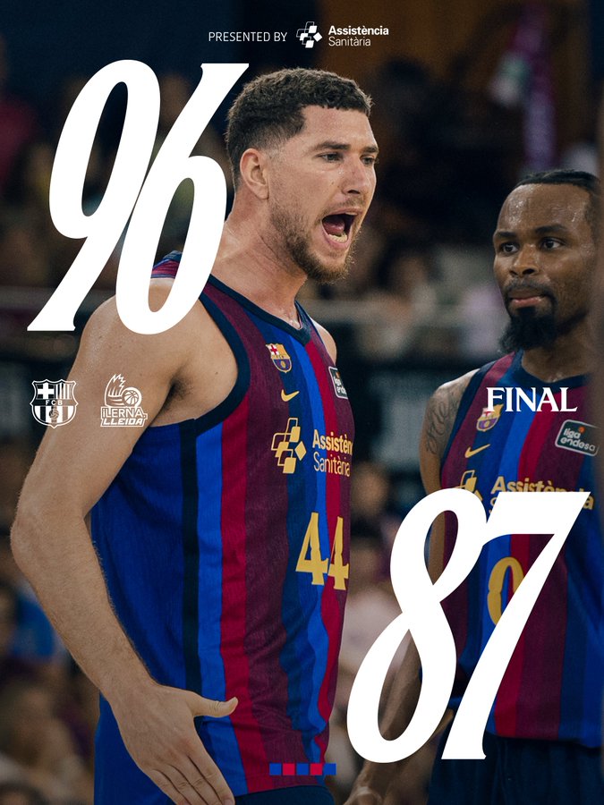 Barça 96-87 iLERNA Lleida: Parra y Robinson brillan y Brizuela se lesiona.