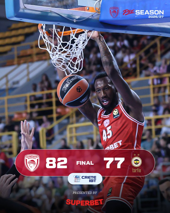 Olympiacos 82-77 Fenerbahçe: Fournier y Baldwin lideran el duelo