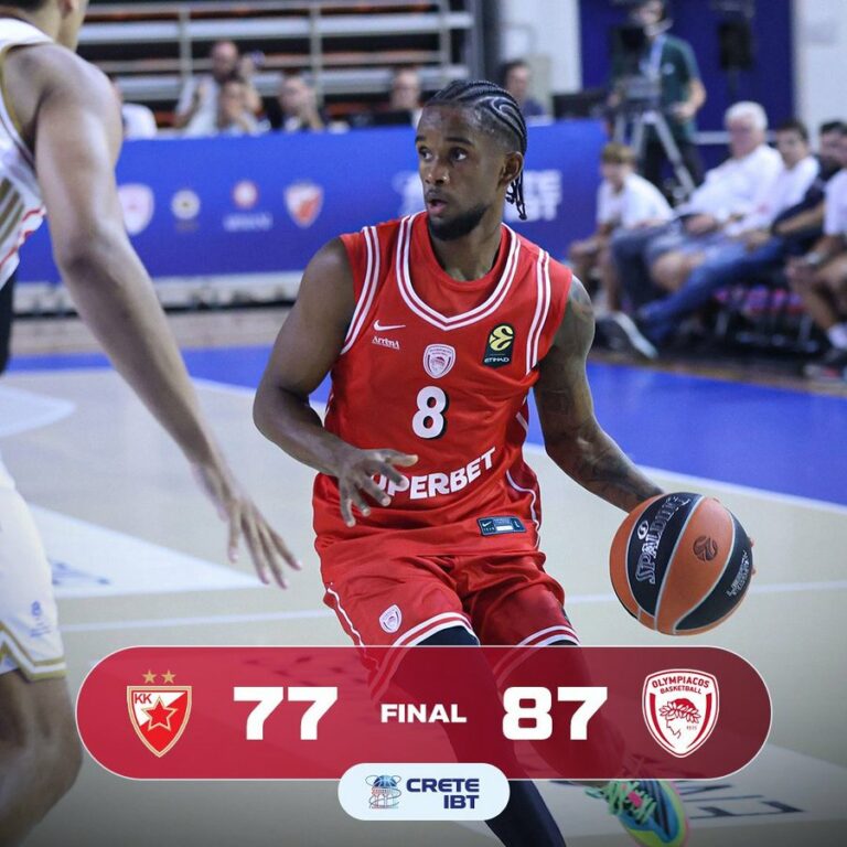 Olympiacos se lleva el torneo de pretemporada de Creta tras superar a Crvena Zvezda (77-87)