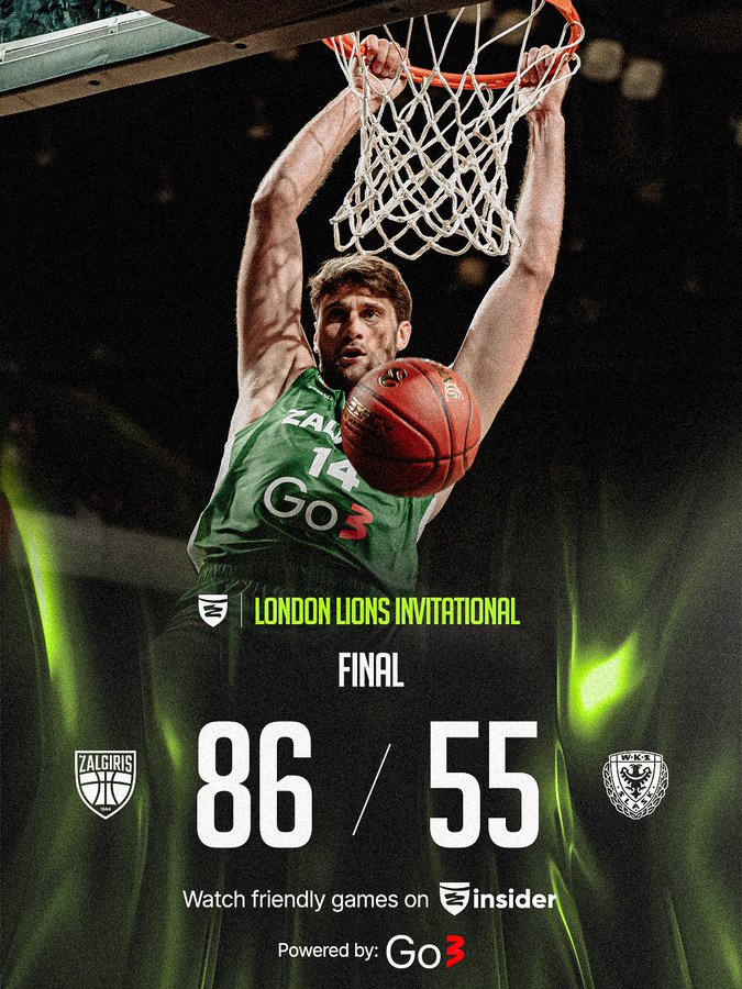Žalgiris 86:55 Slask
